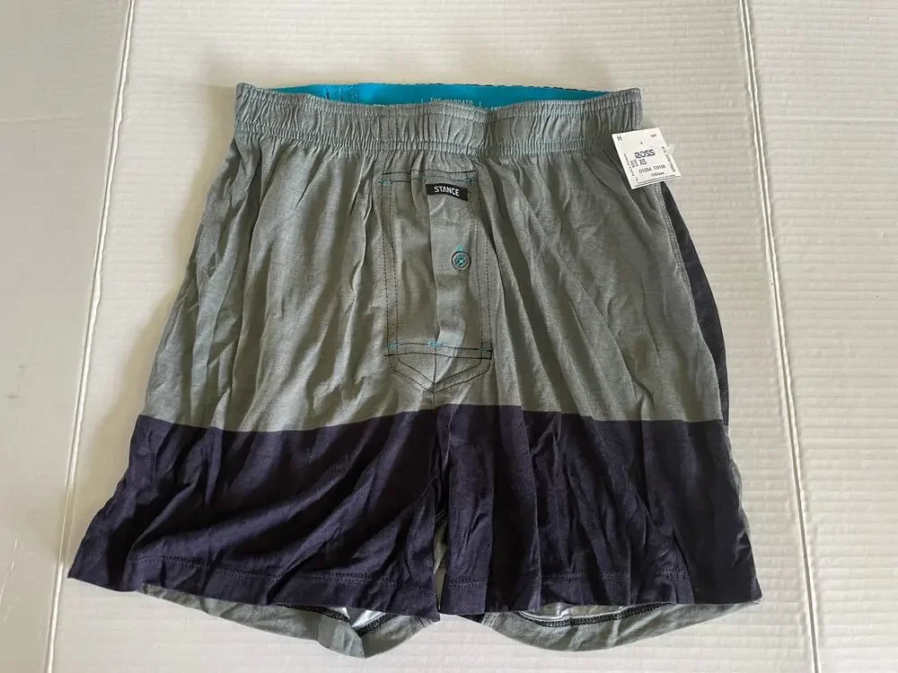 Men's Stance Mercato Blue Gray Boxer Briefs Underwear XS